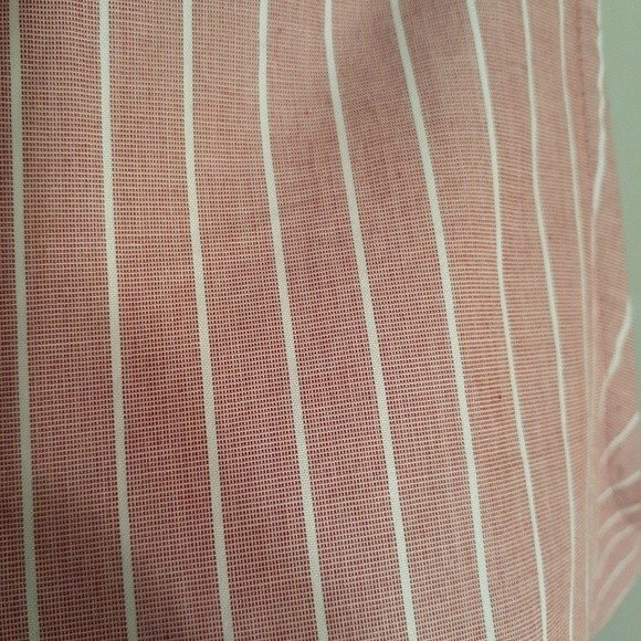 Gap top sleeveless striped cotton button-down pink/red large l career office - Picture 7 of 7